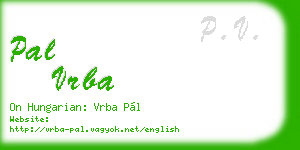pal vrba business card